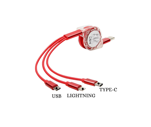 3 in 1 Charging Cable For Cars | Assorted Colors | StangCart