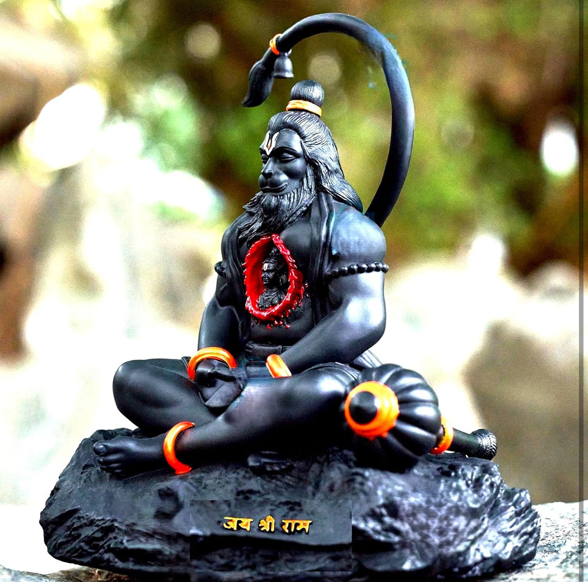 STANGKART Sitting Hanuman Ji Statue with Ram Lalla Inside Chest | StangCart