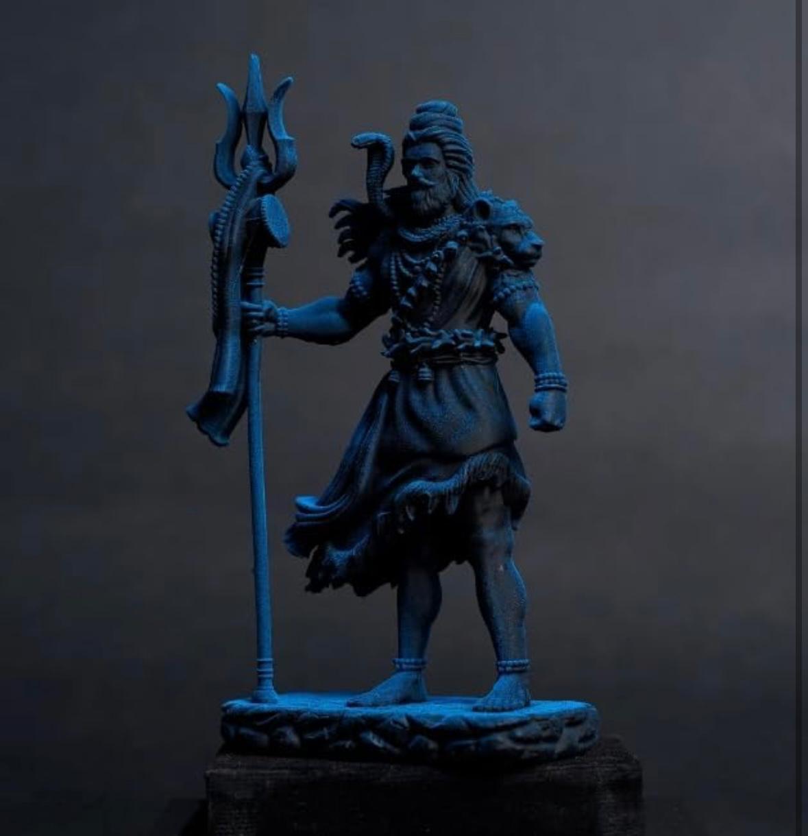 Lord Shiva with Trishul Idol BLACK | StangCart
